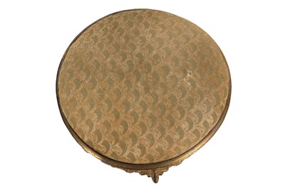 Lot 513 - AN EARLY VICTORIAN ORMOLU CIRCULAR FOOTSTOOL