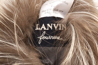 Lot 117 - Lanvin Grey Cashmere Fur Trim Fingerless Gloves