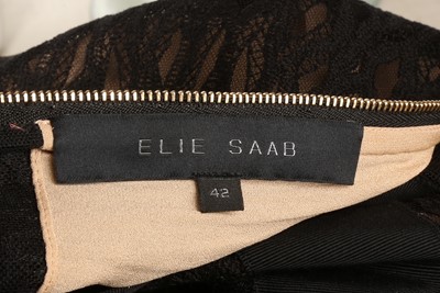 Lot 547 - Elie Saab Black Lace Skater Dress - Size 42