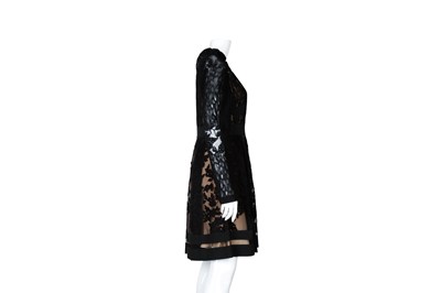 Lot 547 - Elie Saab Black Lace Skater Dress - Size 42