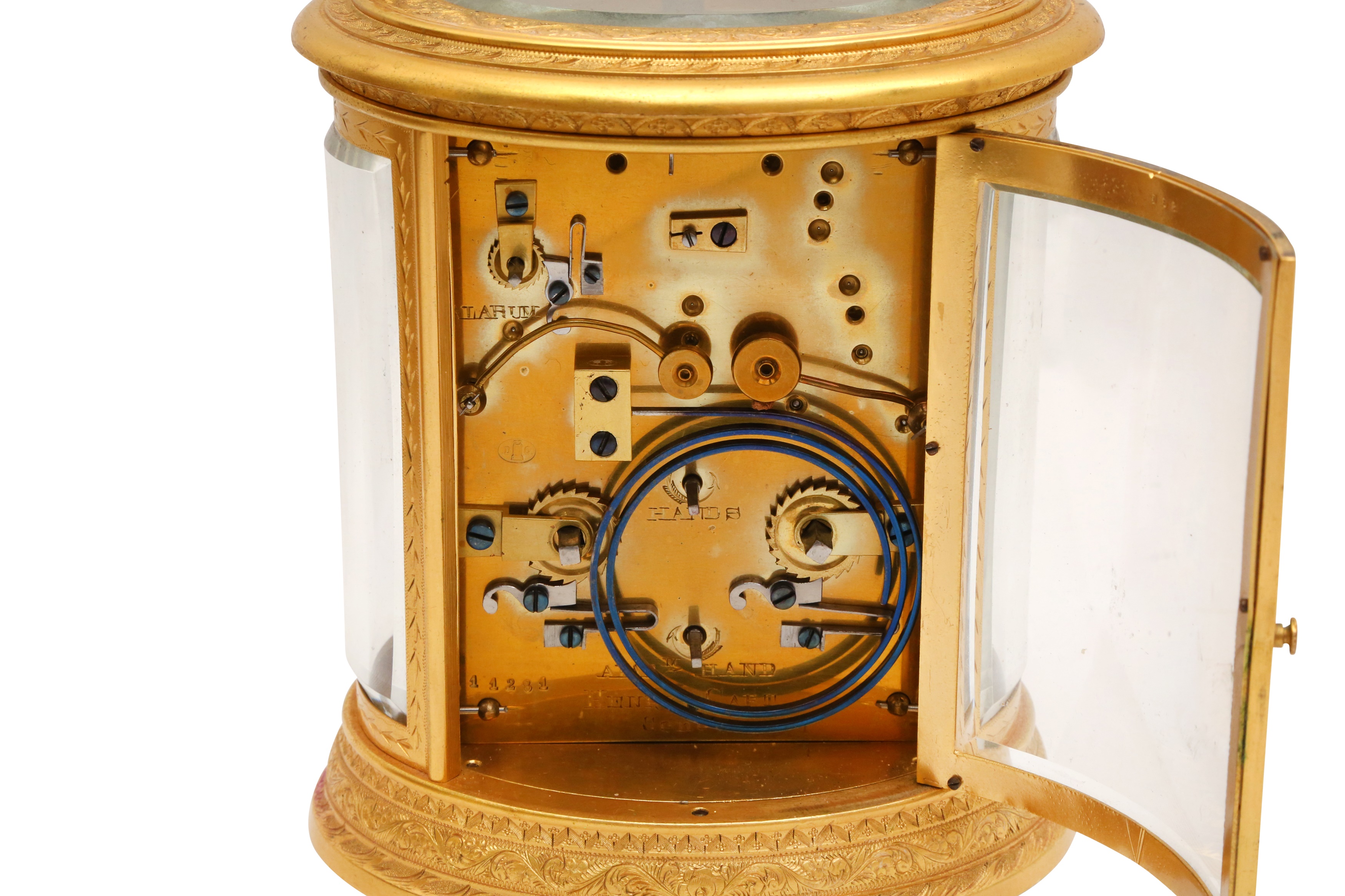 Lot 88 AN OVAL REPEATER CARRIAGE CLOCK