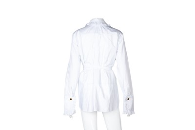 Lot 497 - Stella McCartney White Poplin Pinstripe Shirt - Size 42