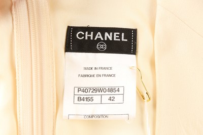 Lot 484 - Chanel Monochrome Silk Sleeveless Dress - Size 42