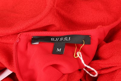 Lot 26 - Gucci Red Crepe Tie Waist Dress - Size M