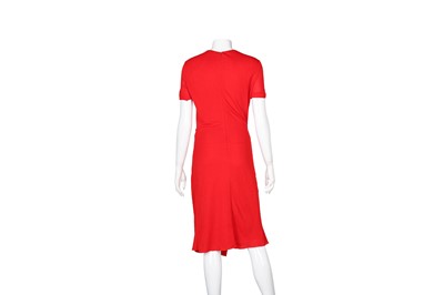 Lot 26 - Gucci Red Crepe Tie Waist Dress - Size M