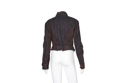 Lot 528 - Alexander McQueen Black Denim Victorian Jacket - Size 42