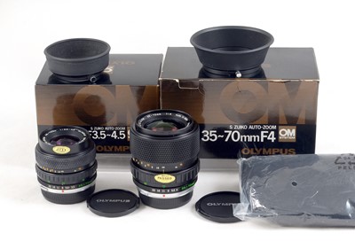 Lot 269 - Olympus Zukio 35-70mm Zoom Lenses, f4 & f3.5-4.5 Versions.
