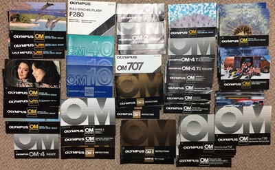 Lot 1353 - Olympus OM Camera & Accessories Instruction Books.