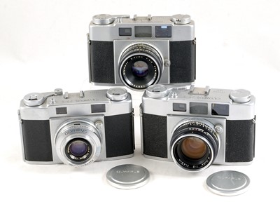 Lot 247 - Group of Three Olympus 35-S CRF Cameras.