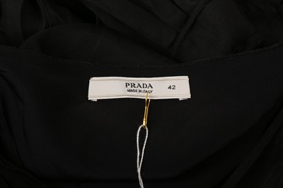 Lot 549 - Prada Black Silk Occasion Dress - Size 42