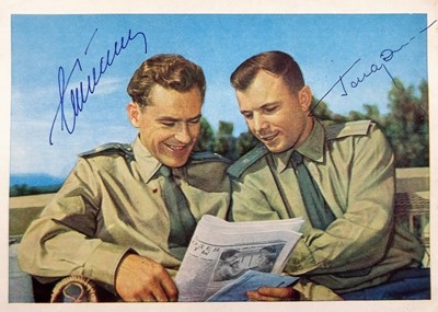 Lot 411 - Gagarin (Yuri) & Gherman Titov