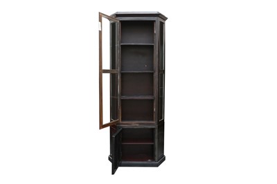 Lot 232 - AN INDUSTRIAL STYLE DISPLAY CABINET ON STAND