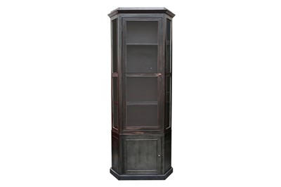 Lot 232 - AN INDUSTRIAL STYLE DISPLAY CABINET ON STAND