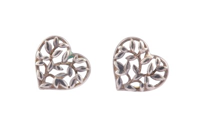 Lot 40 - A PAIR OF SILVER EARRINGS BY BY PALOMA PICASSO FOR TIFFANY