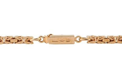 Lot 168 - A FANCY-LINK CHAIN NECKLACE BY UNO-A-ERRE
