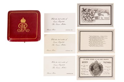 Lot 21 - GROUP OF MOURNING CARDS COMMEMORATING THE DEATH OF QUEEN VICTORIA AND KING GEORGE VI