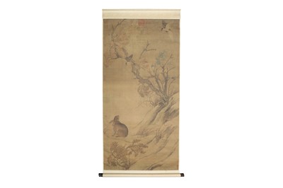 Lot 218 - A LARGE CHINESE YEAR OF THE RABBIT SCROLL