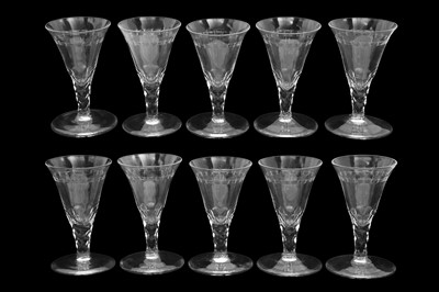 Lot 121 - A SET OF TEN TURN OF THE CENTURY ALE GLASSES