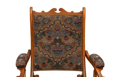 Lot 286 - AN EARLY 20TH CENTURY JAMES SHOOLBRED & CO MAHOGANY FOLDING CAMPAIGN CHAIR