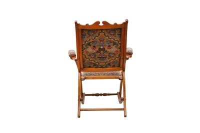 Lot 286 - AN EARLY 20TH CENTURY JAMES SHOOLBRED & CO MAHOGANY FOLDING CAMPAIGN CHAIR