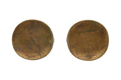 Lot 167 - A PAIR OF JAPANESE BRONZE STIRRUPS