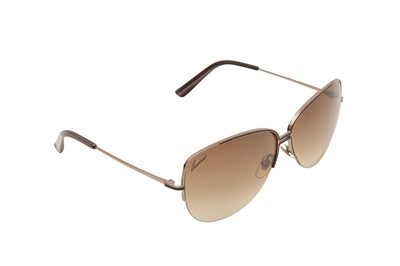 Lot 228 - Gucci Brown Aviator Sunglasses