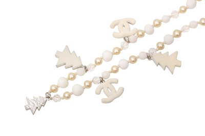 Lot 507 - Chanel White Christmas Charm Necklace