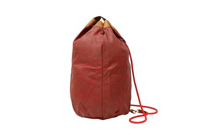 Lot 33 - Gucci Red Web Drawstring Crossbody Backpack