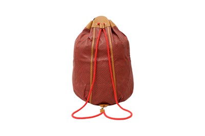 Lot 33 - Gucci Red Web Drawstring Crossbody Backpack