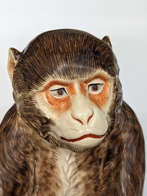 Lot 260 - A JAPANESE SATSUMA MODEL OF A MONKEY