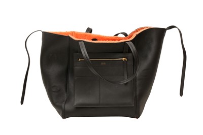 Lot 16 - Celine Orange Shearling Reversible Cabas Phantom Tote