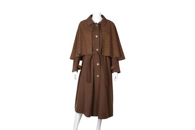 Lot 250 - Celine Brown Wool Cape Coat