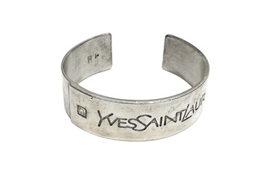 Lot 599 - Yves Saint Laurent Silver Cuff Bracelet