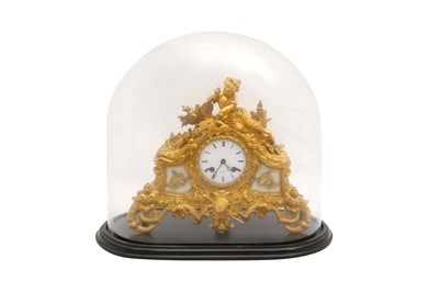 Lot 82 - A 19TH CENTURY FRENCH FIGURAL ORMOLU MANTLE CLOCK