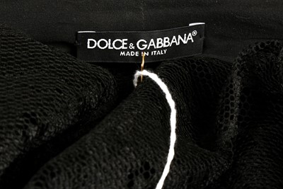 Lot 545 - Dolce & Gabbana Black Lace Pussy Bow Blouse