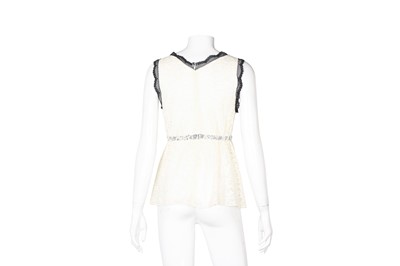 Lot 465 - Dolce & Gabbana Ivory Lace Camisole Top - Size 40