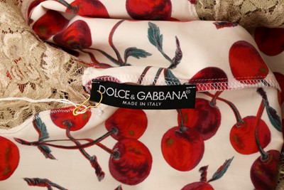 Lot 23 - Dolce & Gabbana Cherry Print Camisole Top - Size 42