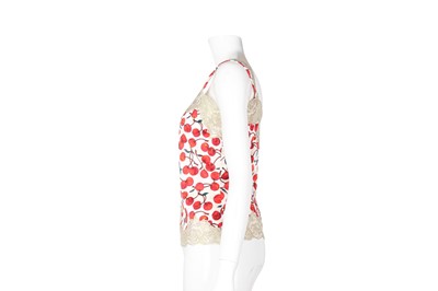 Lot 23 - Dolce & Gabbana Cherry Print Camisole Top - Size 42