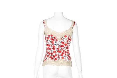 Lot 23 - Dolce & Gabbana Cherry Print Camisole Top - Size 42