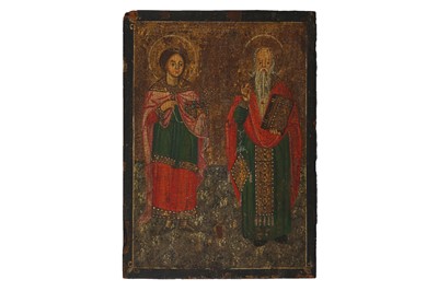 Lot 178 - A 19TH CENTURY OR LATER GREEK ORTHODOX ICON