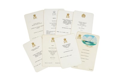 Lot 82 - SELECTION OF ROYAL MENUS