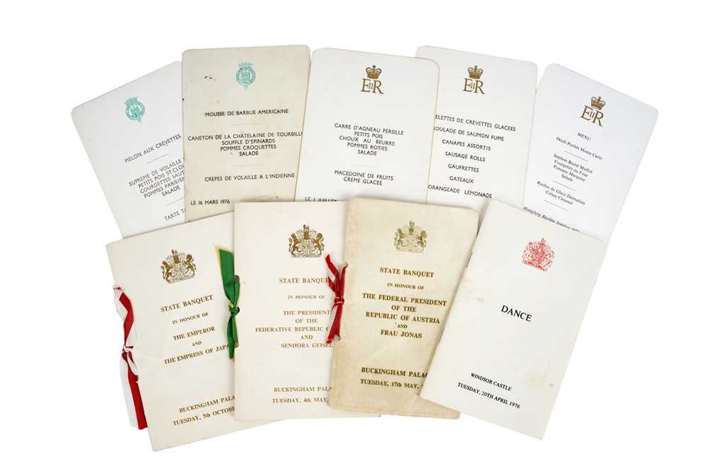 Lot 82 - SELECTION OF ROYAL MENUS