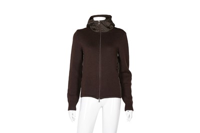 Lot 232 - Prada Sport Brown Wool Hooded Jacket - Size 42