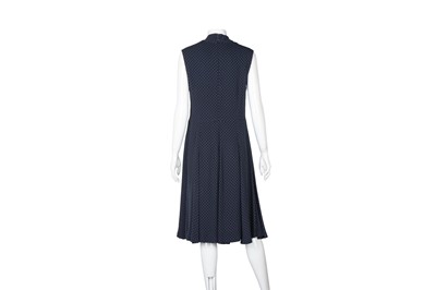 Lot 189 - Christian Dior Navy Silk Sleeveless Dress - Size 38