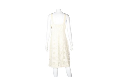 Lot 338 - Valentino Cream Embellished Buckle Strap Dress - Size US 8