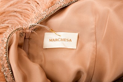 Lot 22 - Marchesa Pink Silk Embellished Dress - Size US 8