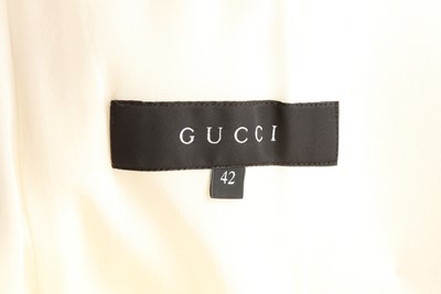 Lot 348 - Gucci Ivory Scuba Military Coat - Size 42