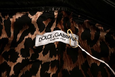 Lot 546 - Dolce & Gabbana Black Leather Trouser