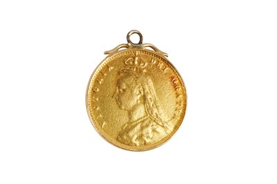 Lot 85 - A QUEEN VICTORIA HALF SOVEREIGN PENDANT