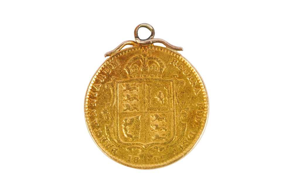 Lot 85 - A QUEEN VICTORIA HALF SOVEREIGN PENDANT